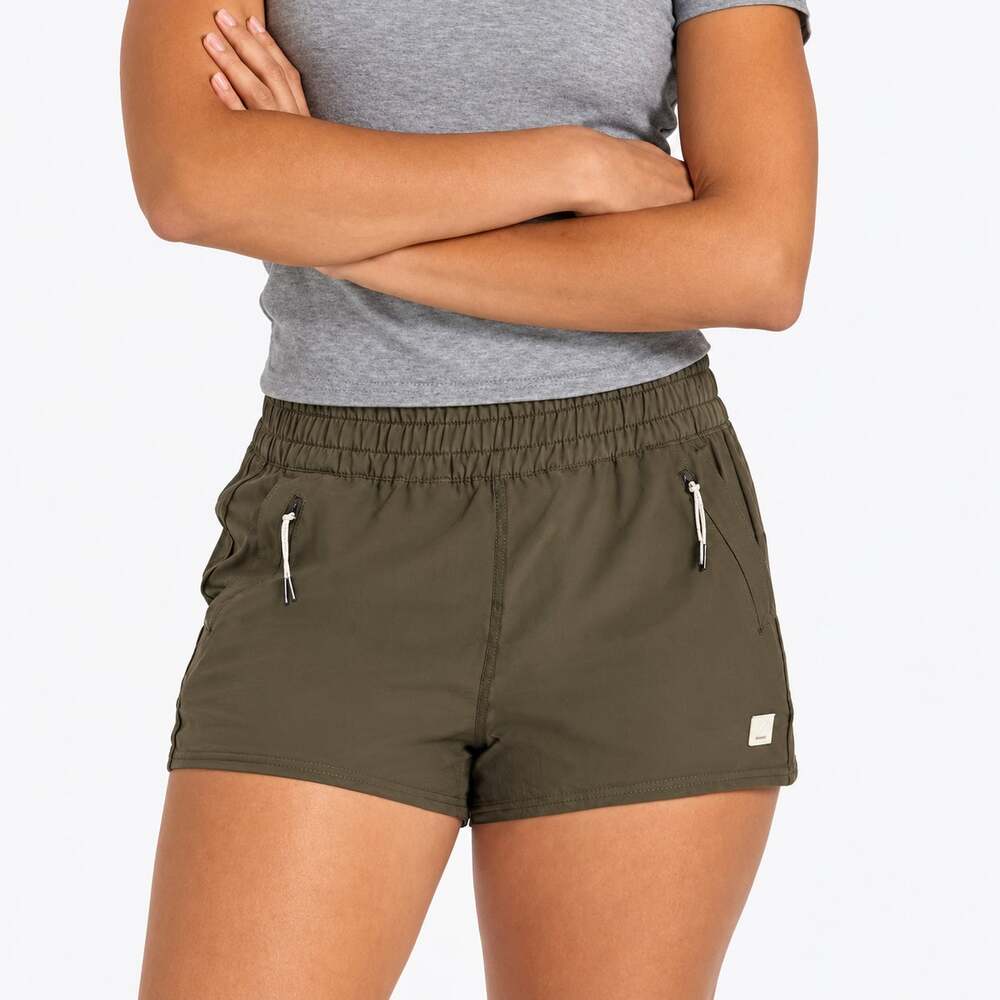 Vuori Women's Dash Shorts Running in Green Oregano size Small